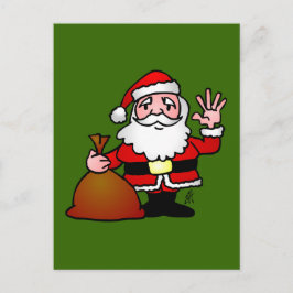 Postal Festiva El agitar de Papá Noel