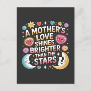 Postal Festiva El amor de una madre brilla más que las estrellas
