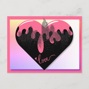 Postal Festiva El amor en el El día de San Valentín de la ciudad