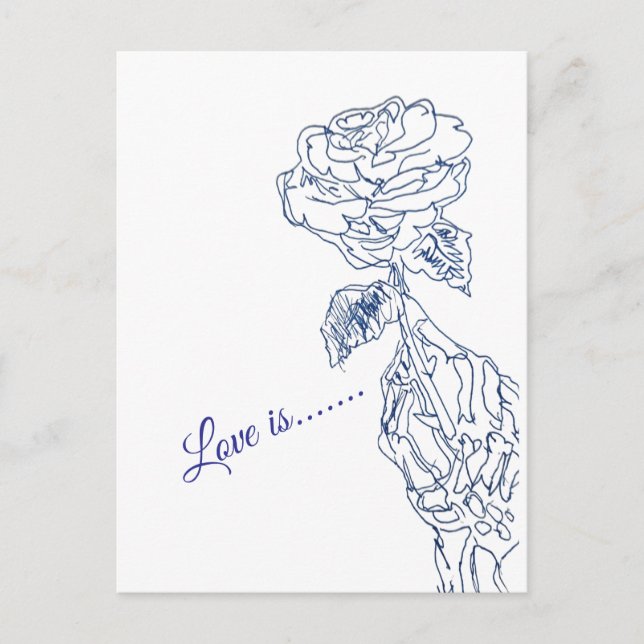 Postal Festiva El amor es...... (Anverso)
