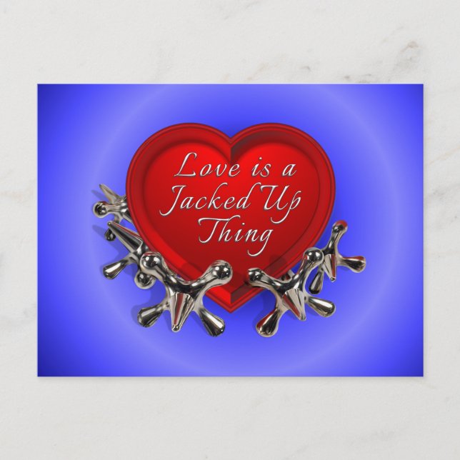 Postal Festiva El amor es algo aburrido - San Valentín (Anverso)