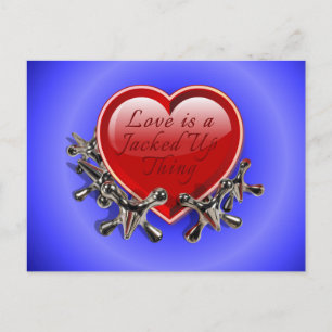 Postal Festiva El amor es algo aburrido - San Valentín