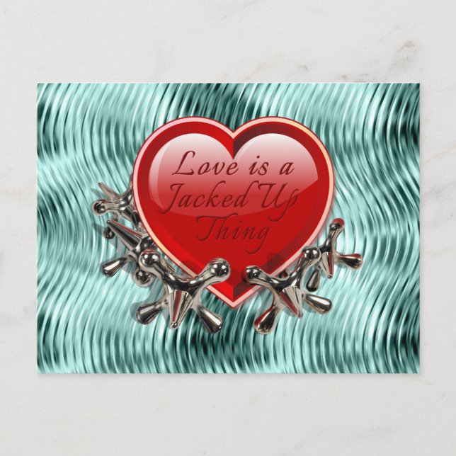 Postal Festiva El amor es algo aburrido - San Valentín (Anverso)