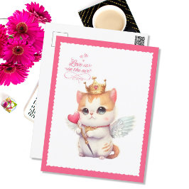 Postal Festiva El amor está en la teoría de Air CAngel Kitten Val