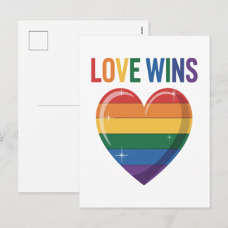 Postal Festiva El amor gana Igualdad Orgullo Gay LGBT