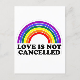 Postal Festiva El amor no se cancela el mes del orgullo LGBT arco