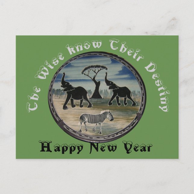 Postal Festiva El Año Nuevo (Anverso)