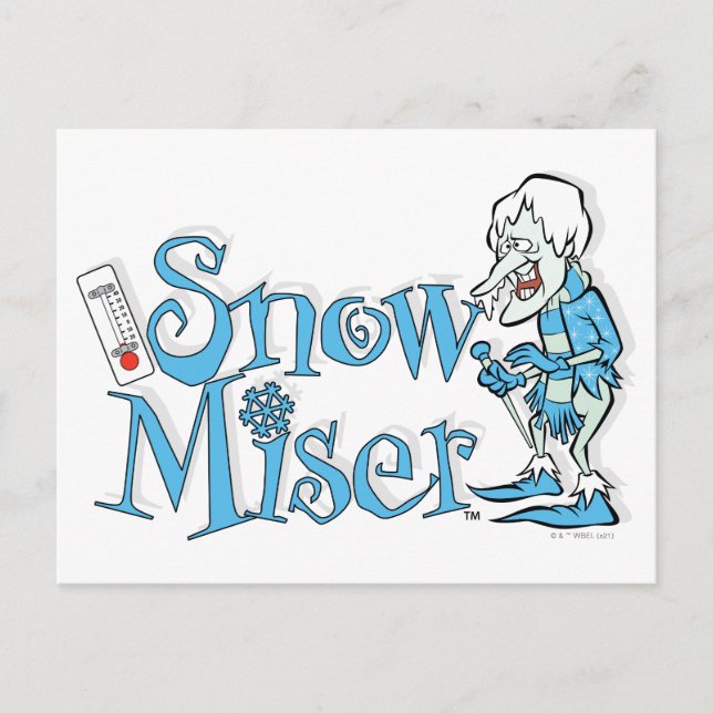 Postal Festiva EL AÑO SIN SANTA CLAUS™ | Nieve Miser (Anverso)