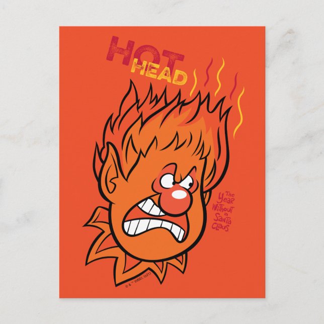 Postal Festiva EL AÑO SIN UN SANTA CLAUS™ | Cabeza Caliente (Anverso)