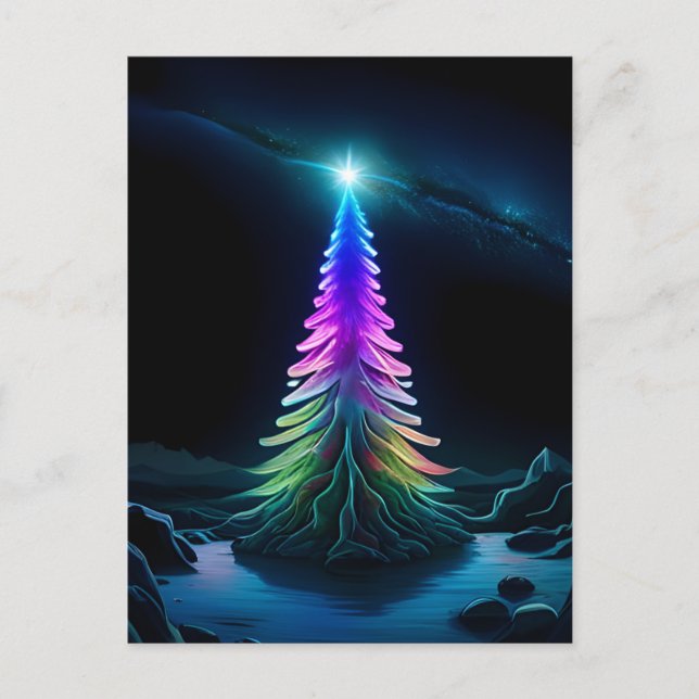 Postal Festiva El Árbol De Luz (Anverso)