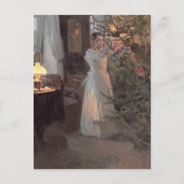 Postal Festiva El árbol de navidad, 1910 (Anverso)