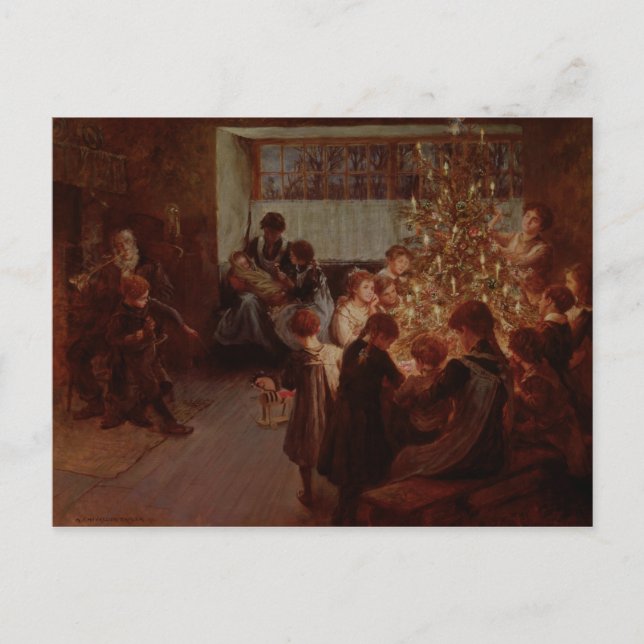 Postal Festiva El árbol de Navidad, 1911 (Anverso)