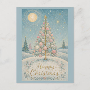 Postal Festiva El Árbol del Solsticio Pastel