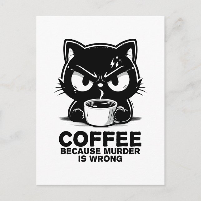 Postal Festiva El asesinato está mal (Anverso)