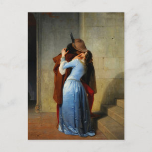 Postal Festiva El beso Francesco Hayez