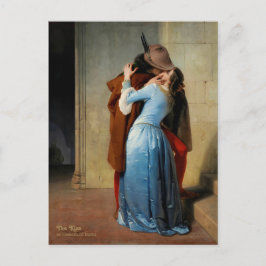 Postal Festiva El beso (Hayez) Romántico cuadro de San Valentín