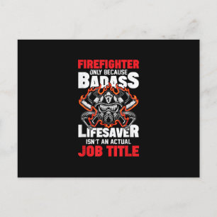 Postal Festiva El bombero sólo porque el salvavidas de Badass
