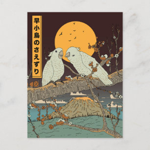 Postal Festiva El canto de pájaros pequeños