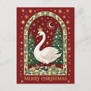 Postal Festiva El cisne soberano Noel