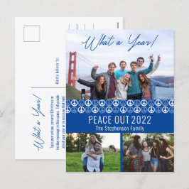 Postal Festiva El Collage de fotos de Peace Out 2023 What A Year 