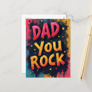 Postal Festiva El colorido papá tú rompes el Día de los Padres vi
