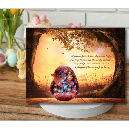 Postal Festiva El Cristal Florece Y La Esperanza De Pascua
