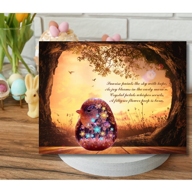 Postal Festiva El Cristal Florece Y La Esperanza De Pascua (Subido por el creador)