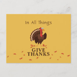 Postal Festiva El Día De Acción De Gracias De Turquía En Todas La