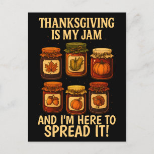 Postal Festiva El Día De Acción De Gracias Es Mi Atasco - Diseño 