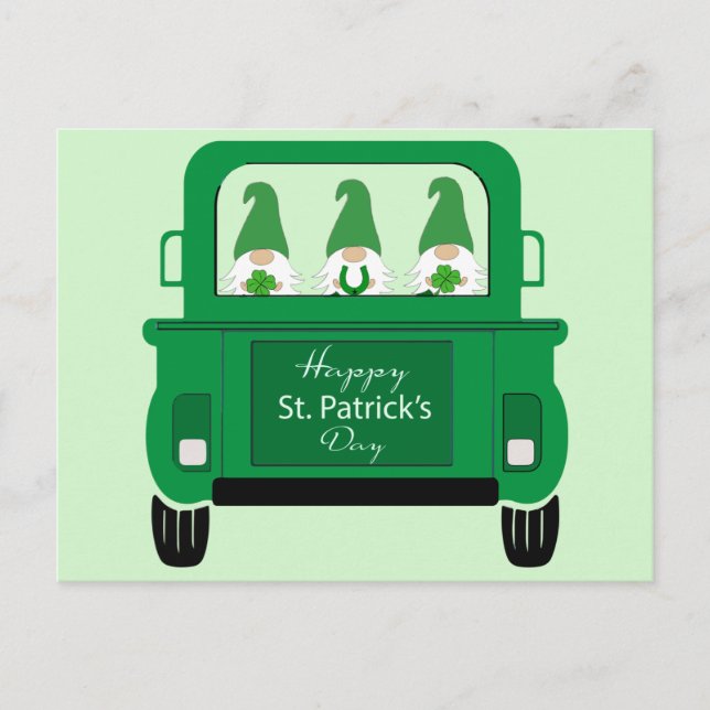Postal Festiva El Día de San Patricio se desmorona en un camión (Anverso)