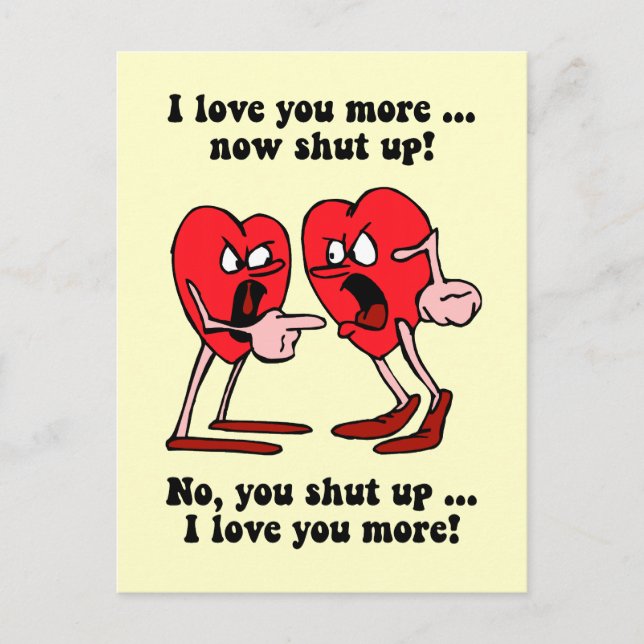 Postal Festiva El día de San Valentín amable y gracioso (Anverso)