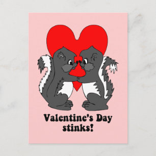 Postal Festiva El día de San Valentín apesta