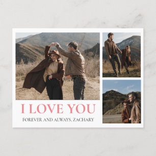 Postal Festiva El día de San Valentín de amor simple elegante par