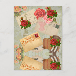 Postal Festiva El día de San Valentín de cosecha