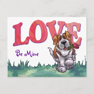 Postal Festiva El día de San Valentín de St. Bernard