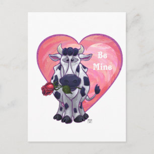 Postal Festiva El día de San Valentín de vaca