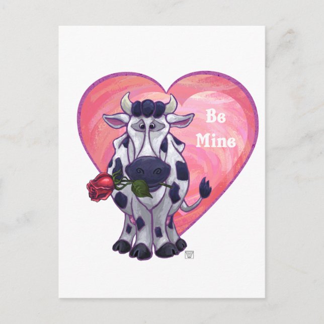 Postal Festiva El día de San Valentín de vaca (Anverso)