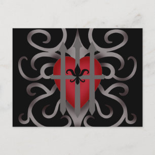 Postal Festiva El día de San Valentín encarcelado gótico del