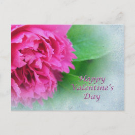 Postal Festiva el día de San Valentín feliz rosa salvaje rosa