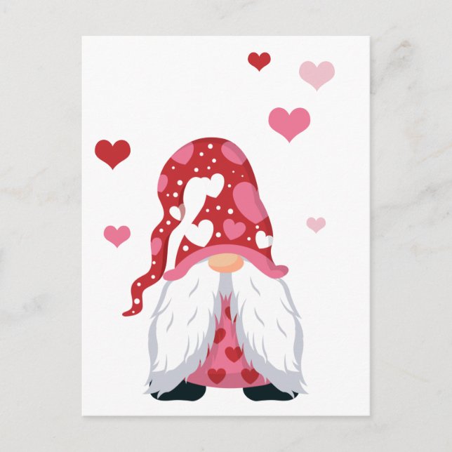 Postal Festiva El día de San Valentín Gnome (Anverso)