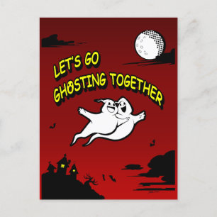 Postal Festiva El día de San Valentín Halloween se reúne