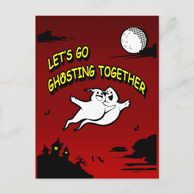 Postal Festiva El día de San Valentín Halloween se reúne (Anverso)