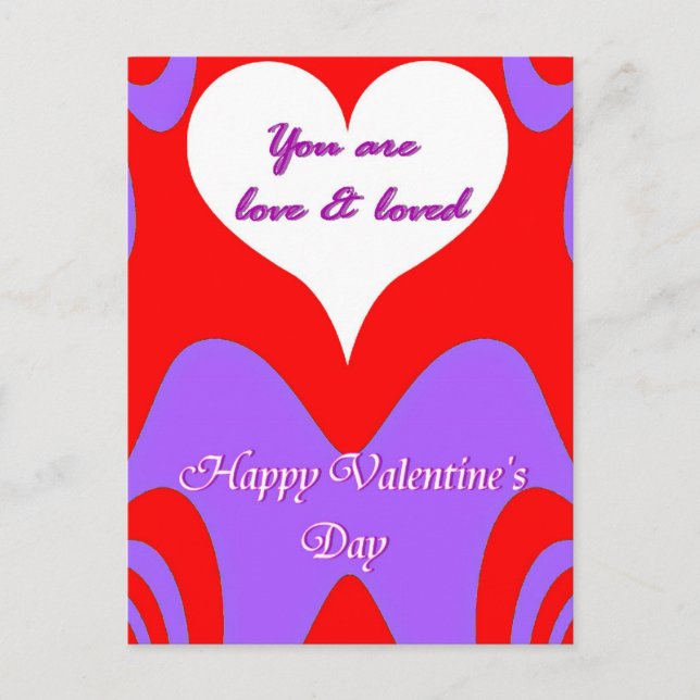 Postal Festiva El día de San Valentín Love_ (Anverso)