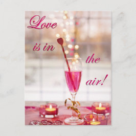 Postal Festiva El día de San Valentín Love Champagne