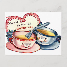 Postal Festiva El día de San Valentín retro vintage