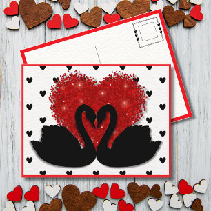 Postal Festiva El día de San Valentín Romántico del Corazón de Ci
