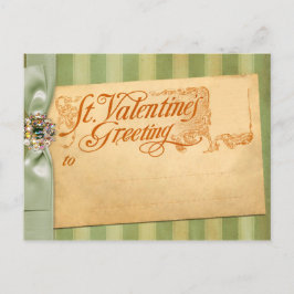 Postal Festiva El día de San Valentín Saludo Antiguo Vintage