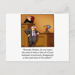 Postal Festiva ¡El divertido juicio de Acción de Gracias en Turqu