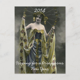 Postal Festiva El esperar por un Año Nuevo próspero