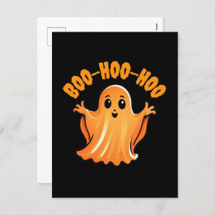 Postal Festiva El fantasma de Halloween asusta